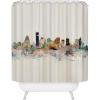 Society6 Shower Curtain – Bathroom Decor by Bri Buckley – Extra Long Fabric Shower Curtains for Bathroom, 72″ x 69″, Richmond Virginia Skyline(Boston City Skyline)