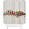Society6 Shower Curtain – Bathroom Decor by Bri Buckley – Extra Long Fabric Shower Curtains for Bathroom, 72″ x 69″, Richmond Virginia Skyline(Charlotte City Skyline)