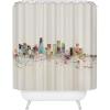Society6 Shower Curtain – Bathroom Decor by Bri Buckley – Extra Long Fabric Shower Curtains for Bathroom, 72″ x 69″, Richmond Virginia Skyline(Los Angeles California)
