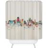Society6 Shower Curtain – Bathroom Decor by Bri Buckley – Extra Long Fabric Shower Curtains for Bathroom, 72″ x 69″, Richmond Virginia Skyline(Miami Florida Skyline)