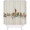Society6 Shower Curtain – Bathroom Decor by Bri Buckley – Extra Long Fabric Shower Curtains for Bathroom, 72″ x 69″, Richmond Virginia Skyline(New York City Skyline)