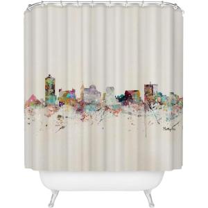 Society6 Shower Curtain – Bathroom Decor by Bri Buckley – Extra Long Fabric Shower Curtains for Bathroom, 72″ x 69″, Richmond Virginia Skyline(Memphis Tennessee Skyline)