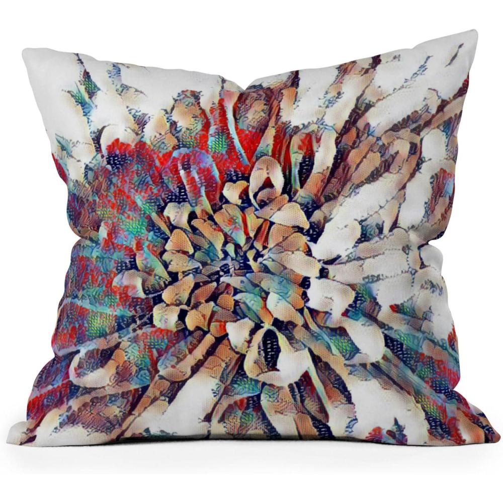 imageSociety6 Throw Pillow with Insert Designed by Sheila Wenzel Decorative Cushion for Sofa Bed Living Room Home Decor Soft Accent Pillow Cover Included 16 x 16 Japanese Inspired Lily