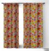 Society6 2021 Blackout Window Curtain, 50″ x 120″, Doodle by Meg Groovy Flowers in Orange(Doodle By Meg Groovy Flowers in Blue)