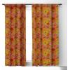 Society6 2021 Blackout Window Curtain, 50″ x 120″, Doodle by Meg Groovy Flowers in Orange(Doodle By Meg Groovy Flowers in Orange)