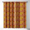 Society6 2021 Blackout Window Curtain, 50″ x 120″, Doodle by Meg Groovy Flowers in Orange(Doodle By Meg Groovy Flowers in Orange)