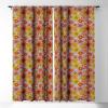 Society6 2021 Blackout Window Curtain, 50″ x 120″, Doodle by Meg Groovy Flowers in Orange(Doodle By Meg Groovy Flowers in Pink)