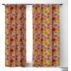 Society6 2021 Blackout Window Curtain, 50″ x 120″, Doodle by Meg Groovy Flowers in Orange(Doodle By Meg Groovy Flowers in Pink)