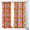 Society6 2021 Blackout Window Curtain, 50″ x 120″, Doodle by Meg Groovy Flowers in Orange(Doodle By Meg Smiley Face Tie Dye Print)