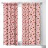 Society6 2021 Blackout Window Curtain, 50″ x 120″, Doodle by Meg Groovy Flowers in Orange(Doodle By Meg Vintage Cherry Print)