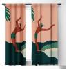 Society6 2021 Blackout Window Curtain, 50″ x 120″, Doodle by Meg Groovy Flowers in Orange(Tasiania Go With a Flow)