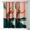 Society6 2021 Blackout Window Curtain, 50″ x 120″, Doodle by Meg Groovy Flowers in Orange(Tasiania Go With a Flow)