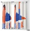 Society6 2021 Blackout Window Curtain, 50″ x 120″, Doodle by Meg Groovy Flowers in Orange(Tasiania Love Who You Are)