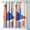 Society6 2021 Blackout Window Curtain, 50″ x 120″, Doodle by Meg Groovy Flowers in Orange(Tasiania Love Who You Are)