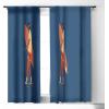 Society6 2021 Blackout Window Curtain, 50″ x 120″, Doodle by Meg Groovy Flowers in Orange(Tasiania Surf Poster)