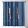 Society6 2021 Blackout Window Curtain, 50″ x 120″, Doodle by Meg Groovy Flowers in Orange(Tasiania Surf Poster)