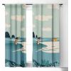 Society6 2021 Blackout Window Curtain, 50″ x 120″, Doodle by Meg Groovy Flowers in Orange(Tasiania Wave Sisters)
