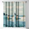 Society6 2021 Blackout Window Curtain, 50″ x 120″, Doodle by Meg Groovy Flowers in Orange(Tasiania Wave Sisters)