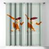 Society6 2021 Blackout Window Curtain, 50″ x 120″, Doodle by Meg Groovy Flowers in Orange(Tasiania You Go  Girl!)