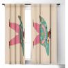 Society6 2021 Blackout Window Curtain, 50″ x 120″, Doodle by Meg Groovy Flowers in Orange(Tasiania in Sisters We Trust)