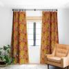 Society6 2021 Blackout Window Curtain, 50″ x 120″, Doodle by Meg Groovy Flowers in Orange(Doodle By Meg Groovy Flowers in Orange)