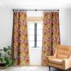Society6 2021 Blackout Window Curtain, 50″ x 120″, Doodle by Meg Groovy Flowers in Orange(Doodle By Meg Groovy Flowers in Pink)