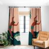 Society6 2021 Blackout Window Curtain, 50″ x 120″, Doodle by Meg Groovy Flowers in Orange(Tasiania Go With a Flow)