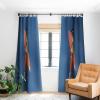 Society6 2021 Blackout Window Curtain, 50″ x 120″, Doodle by Meg Groovy Flowers in Orange(Tasiania Surf Poster)