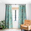 Society6 2021 Blackout Window Curtain, 50″ x 120″, Doodle by Meg Groovy Flowers in Orange(Tasiania Surfing Kids)