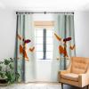 Society6 2021 Blackout Window Curtain, 50″ x 120″, Doodle by Meg Groovy Flowers in Orange(Tasiania You Go  Girl!)