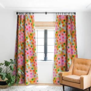Society6 2021 Blackout Window Curtain, 50″ x 120″, Doodle by Meg Groovy Flowers in Orange(Doodle By Meg Smiley Face Tie Dye Print)