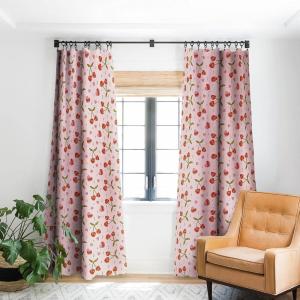 Society6 2021 Blackout Window Curtain, 50″ x 120″, Doodle by Meg Groovy Flowers in Orange(Doodle By Meg Vintage Cherry Print)