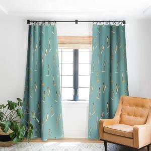 Society6 2021 Blackout Window Curtain, 50″ x 120″, Doodle by Meg Groovy Flowers in Orange(Tasiania Surf Girls)