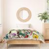 Society6 Burcu Korkmazyurek Floral and Birds VIII Twin Duvet Cover and Pillow Sham Set, Multi