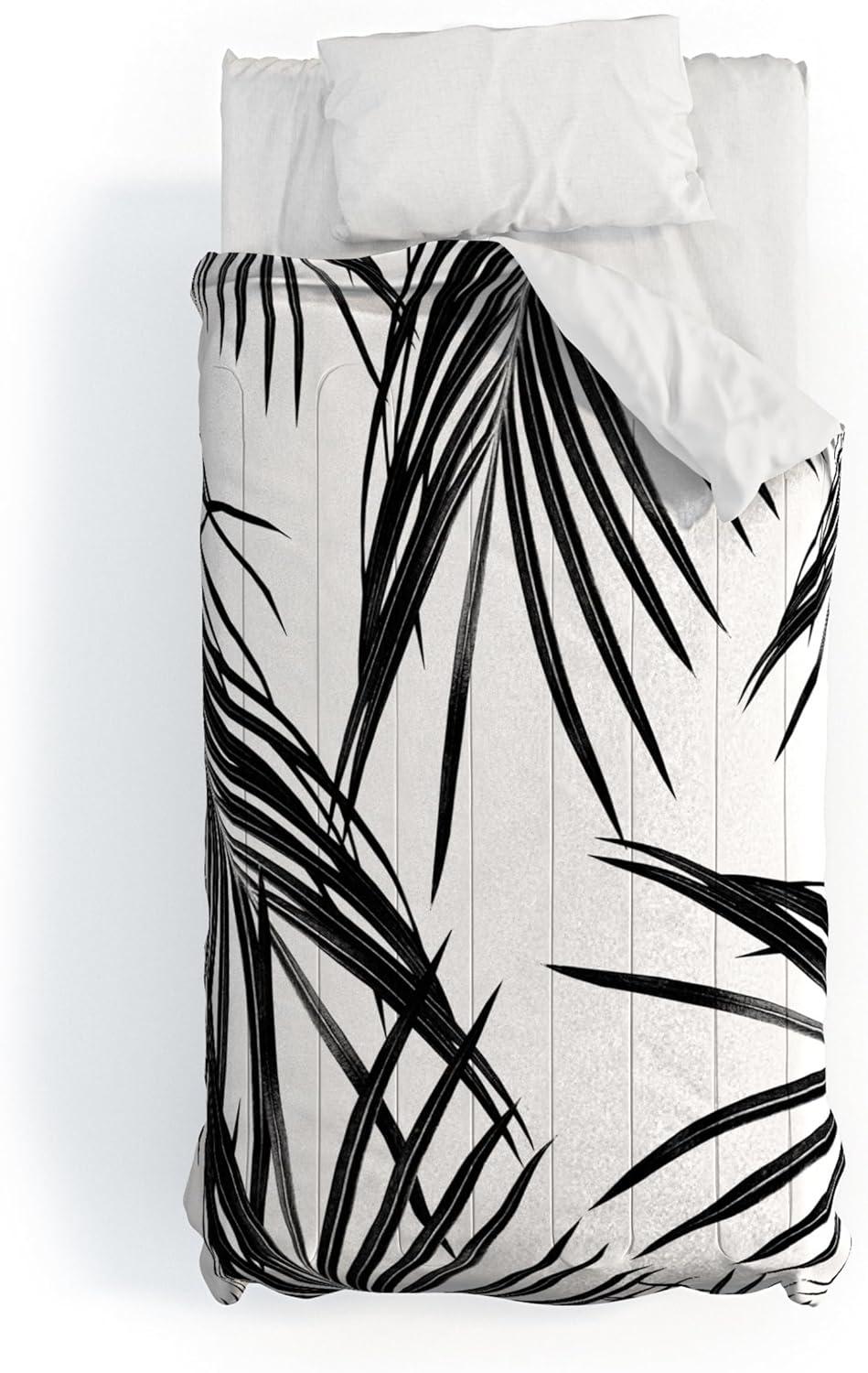 imageSociety6 2021 Cotton Comforter King Anitas amp Bellas Artwork Gold Palm Leaves Dream 1Anitas Bellas Artwork Black Palm Leaves Dream 1
