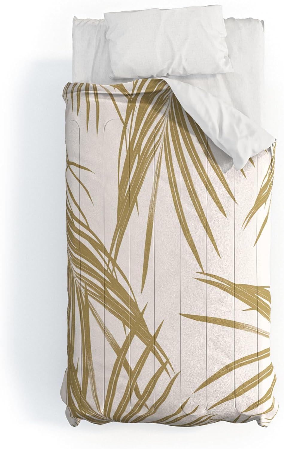 imageSociety6 2021 Cotton Comforter King Anitas amp Bellas Artwork Gold Palm Leaves Dream 1Anitas Bellas Artwork Gold Palm Leaves Dream 1