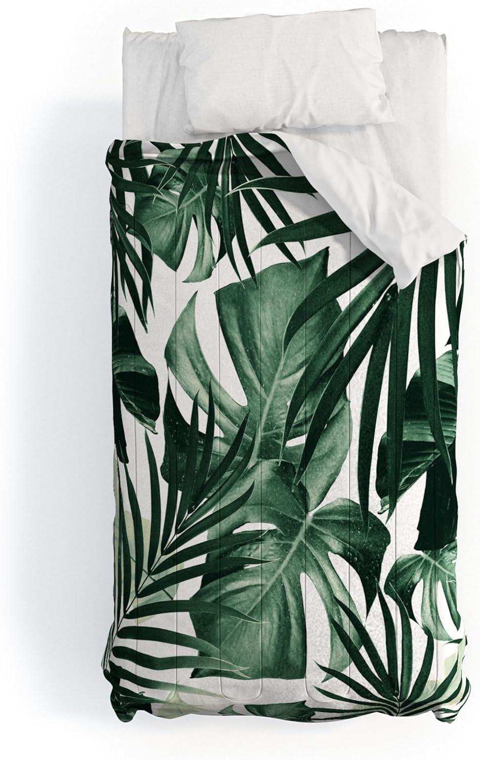 imageSociety6 2021 Cotton Comforter King Anitas amp Bellas Artwork Gold Palm Leaves Dream 1Anitas Bellas Artwork Tropical Jungle Leaves 4