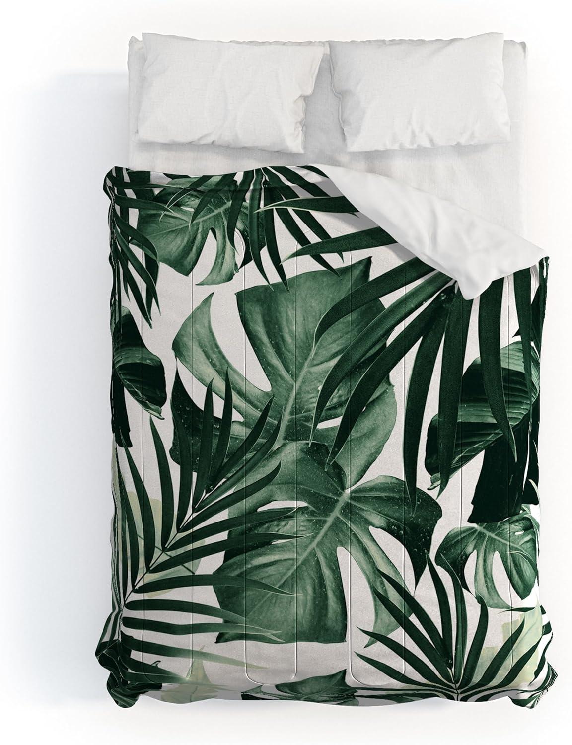 imageSociety6 2021 Cotton Comforter King Anitas amp Bellas Artwork Gold Palm Leaves Dream 1Anitas Bellas Artwork Tropical Jungle Leaves 4