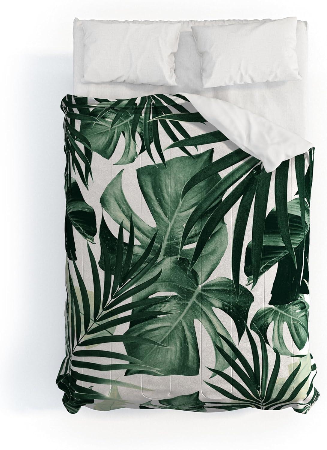 imageSociety6 2021 Cotton Comforter King Anitas amp Bellas Artwork Gold Palm Leaves Dream 1Anitas Bellas Artwork Tropical Jungle Leaves 4