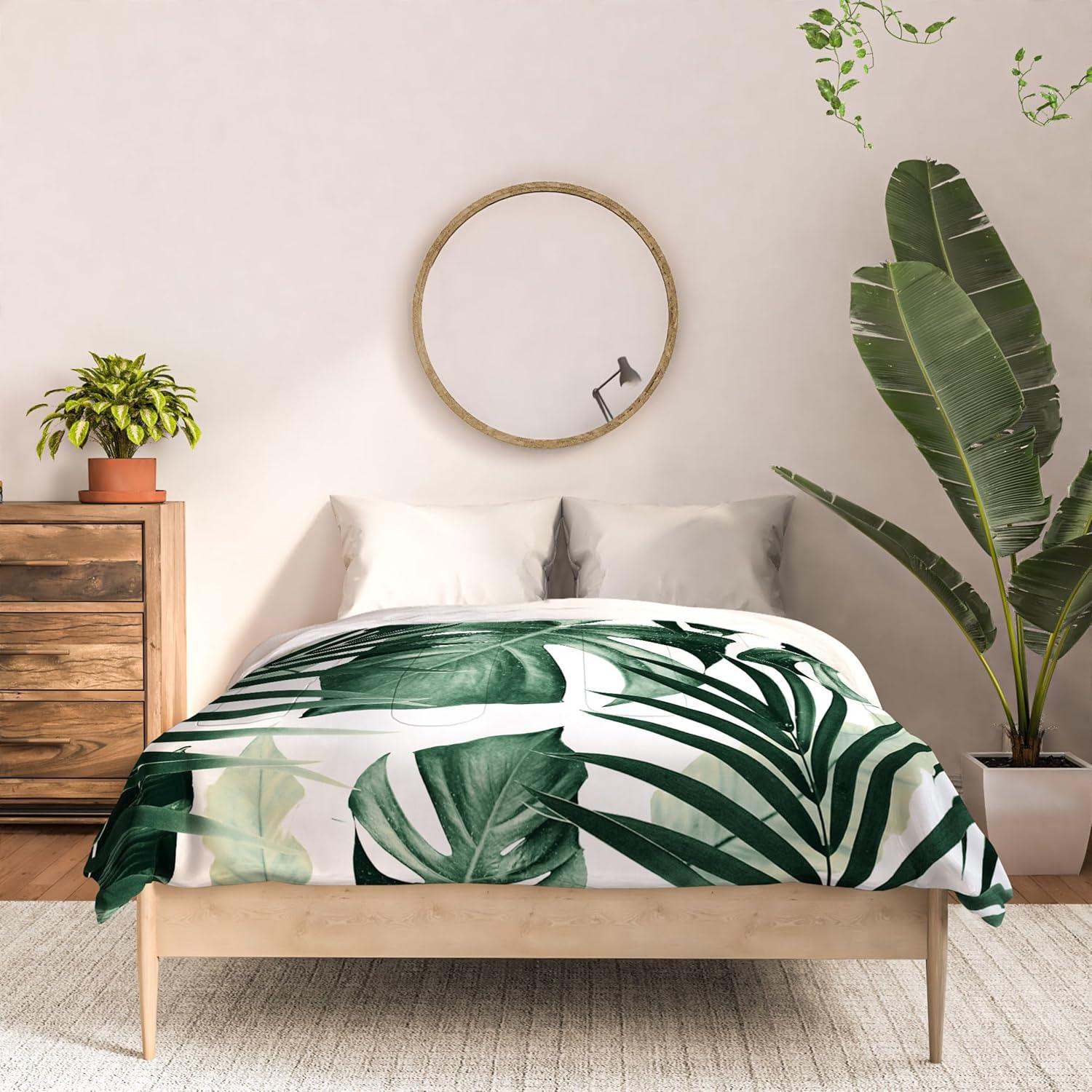 imageSociety6 2021 Cotton Comforter King Anitas amp Bellas Artwork Gold Palm Leaves Dream 1Anitas Bellas Artwork Tropical Jungle Leaves 4