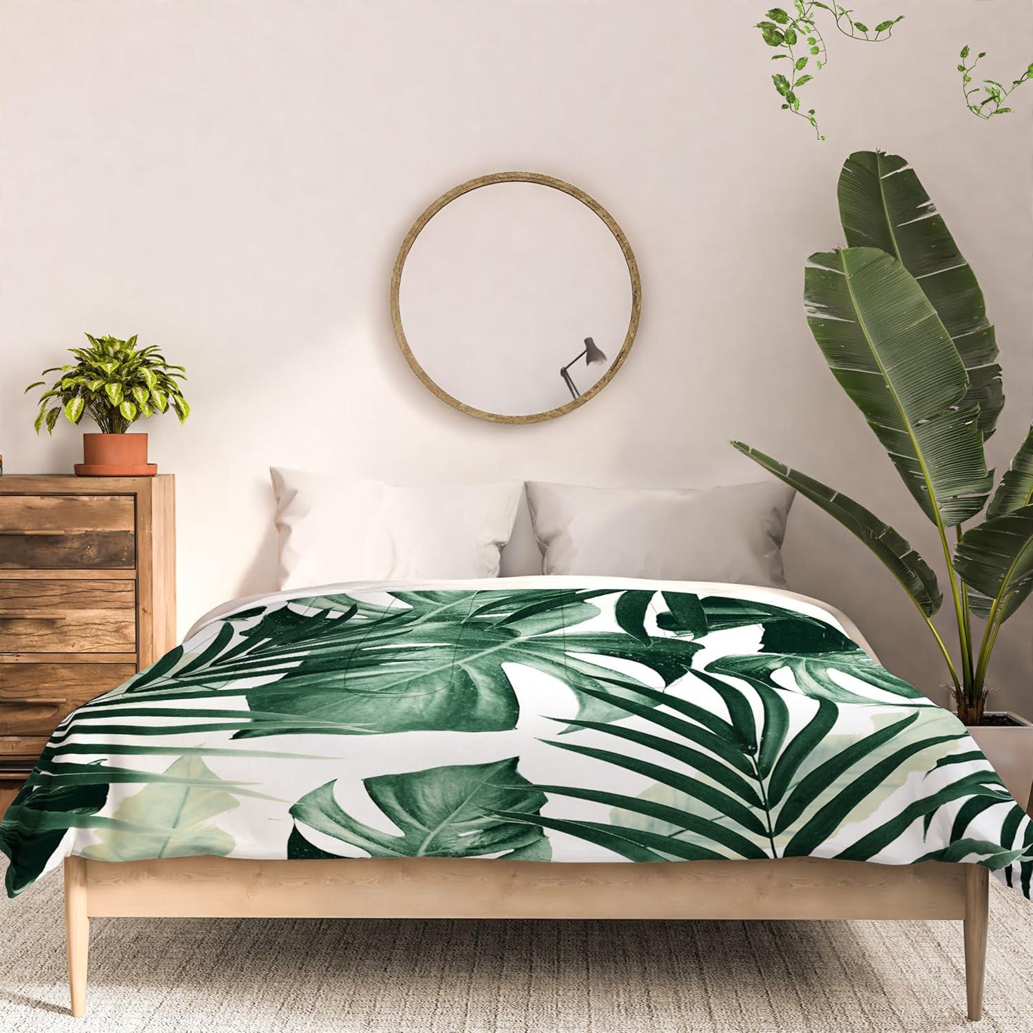 imageSociety6 2021 Cotton Comforter King Anitas amp Bellas Artwork Gold Palm Leaves Dream 1Anitas Bellas Artwork Tropical Jungle Leaves 4