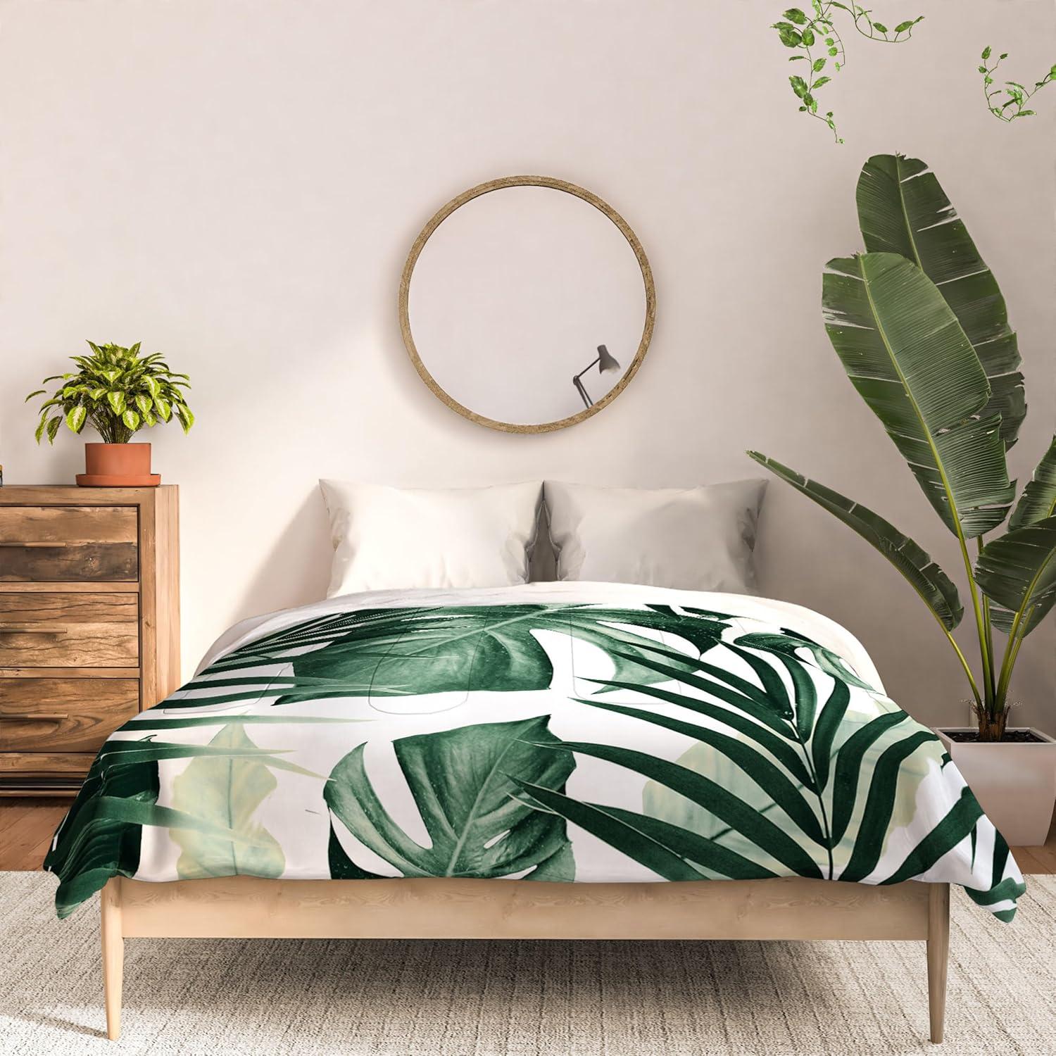 imageSociety6 2021 Cotton Comforter King Anitas amp Bellas Artwork Gold Palm Leaves Dream 1Anitas Bellas Artwork Tropical Jungle Leaves 4