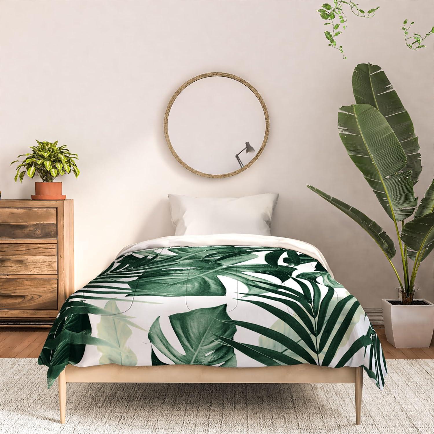 imageSociety6 2021 Cotton Comforter King Anitas amp Bellas Artwork Gold Palm Leaves Dream 1Anitas Bellas Artwork Tropical Jungle Leaves 4