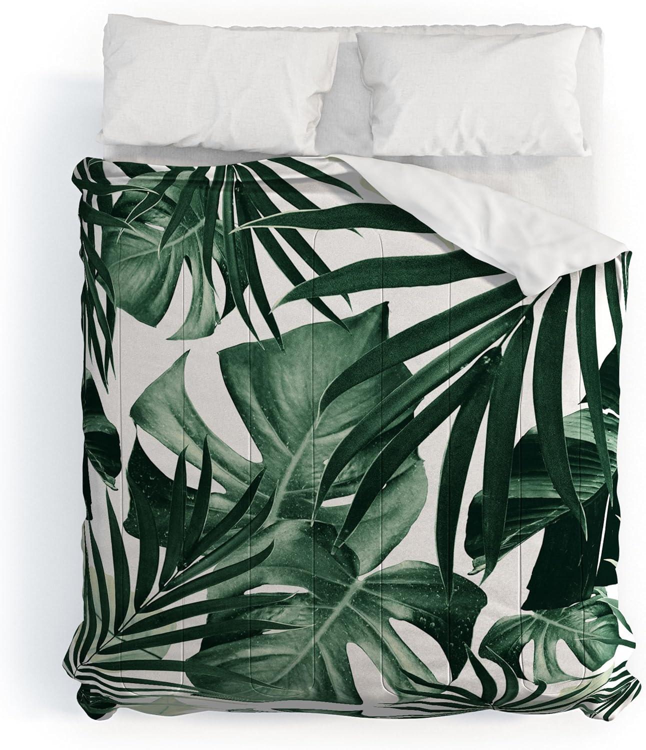 imageSociety6 2021 Cotton Comforter King Anitas amp Bellas Artwork Gold Palm Leaves Dream 1Anitas Bellas Artwork Tropical Jungle Leaves 4