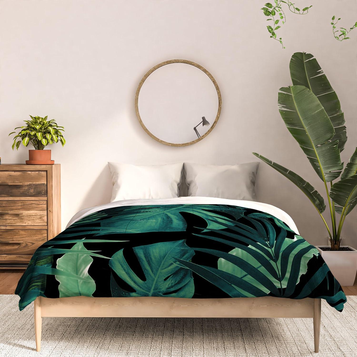 imageSociety6 2021 Cotton Comforter King Anitas amp Bellas Artwork Gold Palm Leaves Dream 1Anitas Bellas Artwork Tropical Jungle Night 1
