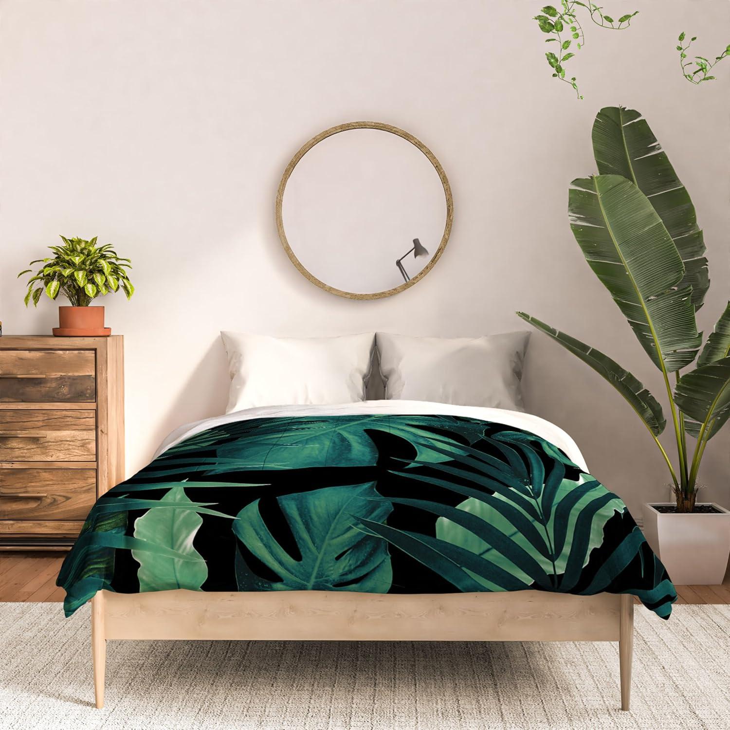 imageSociety6 2021 Cotton Comforter King Anitas amp Bellas Artwork Gold Palm Leaves Dream 1Anitas Bellas Artwork Tropical Jungle Night 1