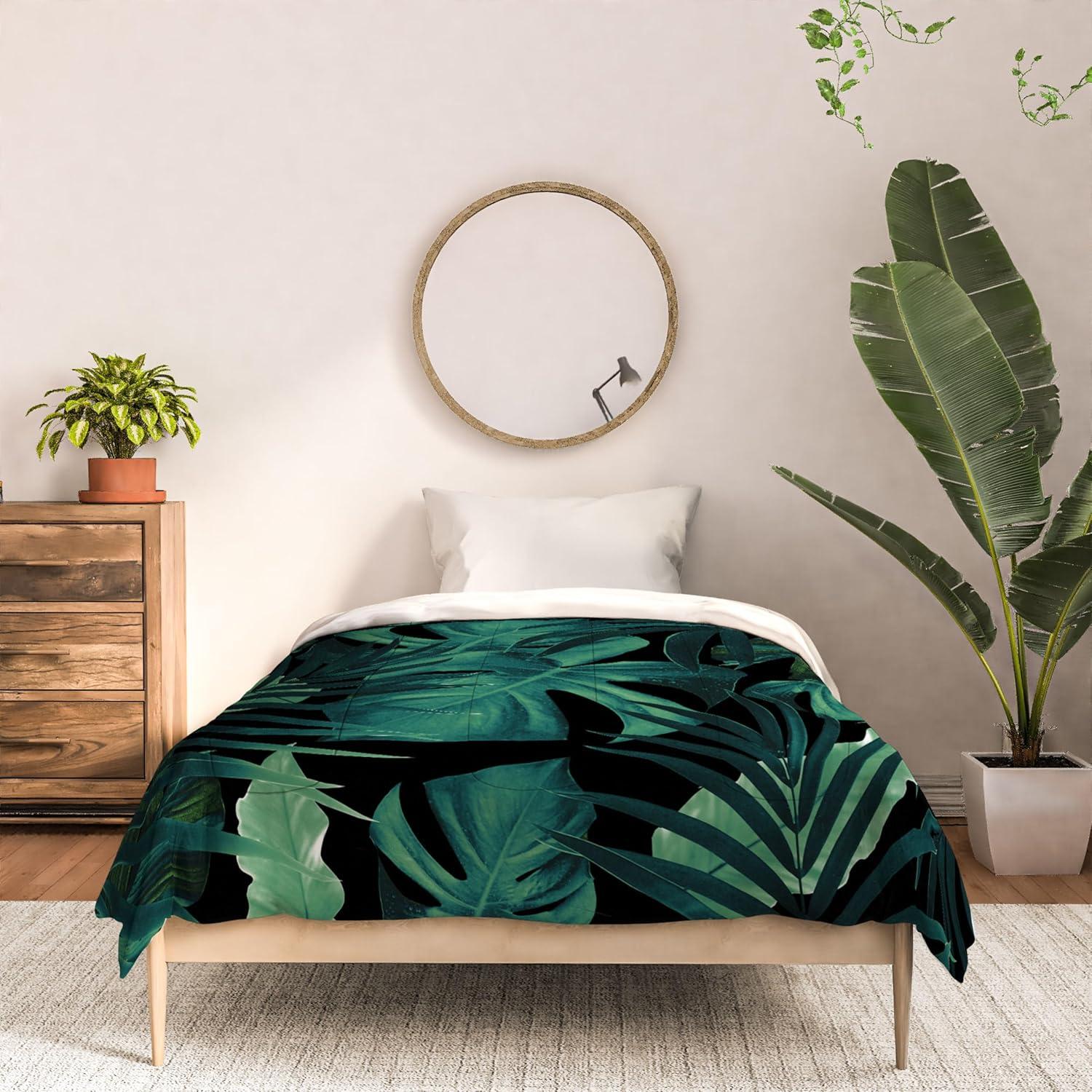 imageSociety6 2021 Cotton Comforter King Anitas amp Bellas Artwork Gold Palm Leaves Dream 1Anitas Bellas Artwork Tropical Jungle Night 1