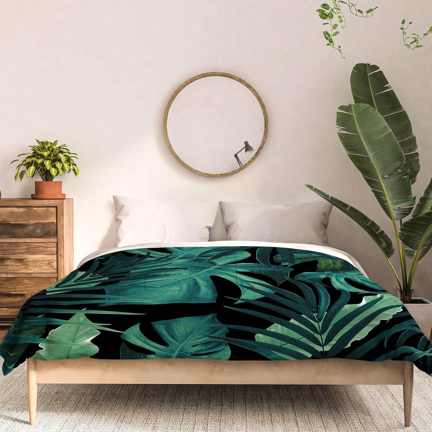 imageSociety6 2021 Cotton Comforter King Anitas amp Bellas Artwork Gold Palm Leaves Dream 1Anitas Bellas Artwork Tropical Jungle Night 1