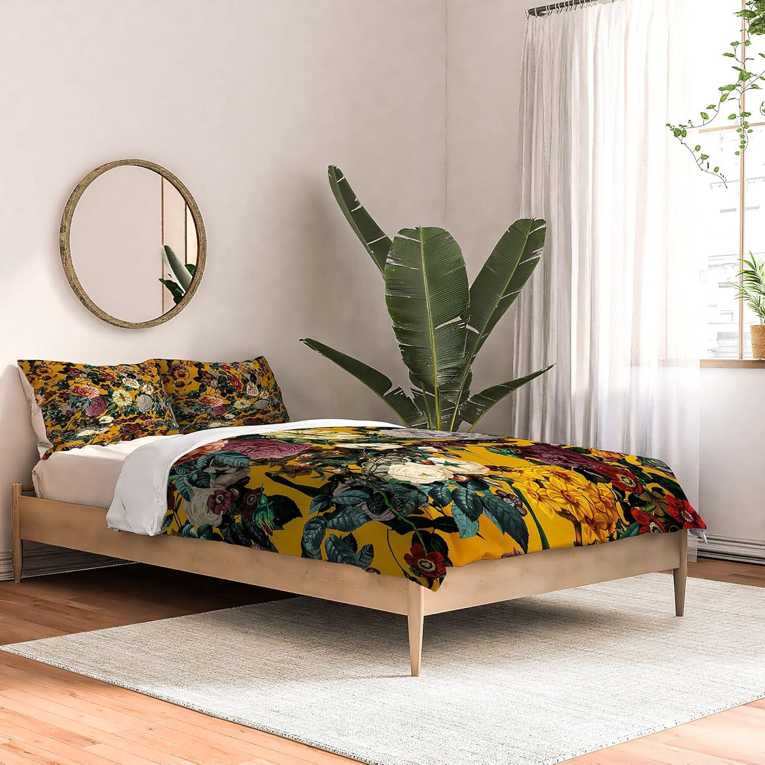 imageSociety6 2021 Cotton Comforter King Anitas amp Bellas Artwork Gold Palm Leaves Dream 1Burcu Korkmazyurek Exotic Garden V