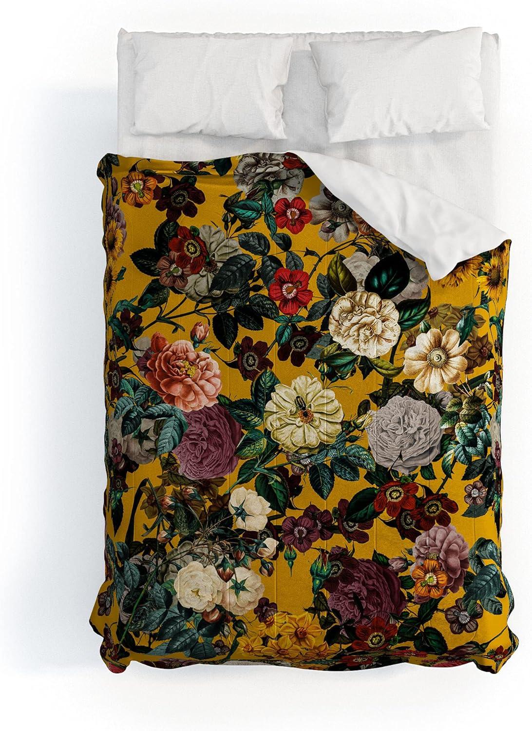 imageSociety6 2021 Cotton Comforter King Anitas amp Bellas Artwork Gold Palm Leaves Dream 1Burcu Korkmazyurek Exotic Garden V